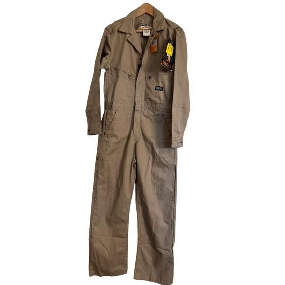 Berne Flame-Resistant Unlined Coveralls Size 40 R HRC-2 Men"s NWT Khaki Welder - Picture 3 of 14